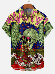 Halloween Horror Comic Poster Men's Short Sleeve Shirt
