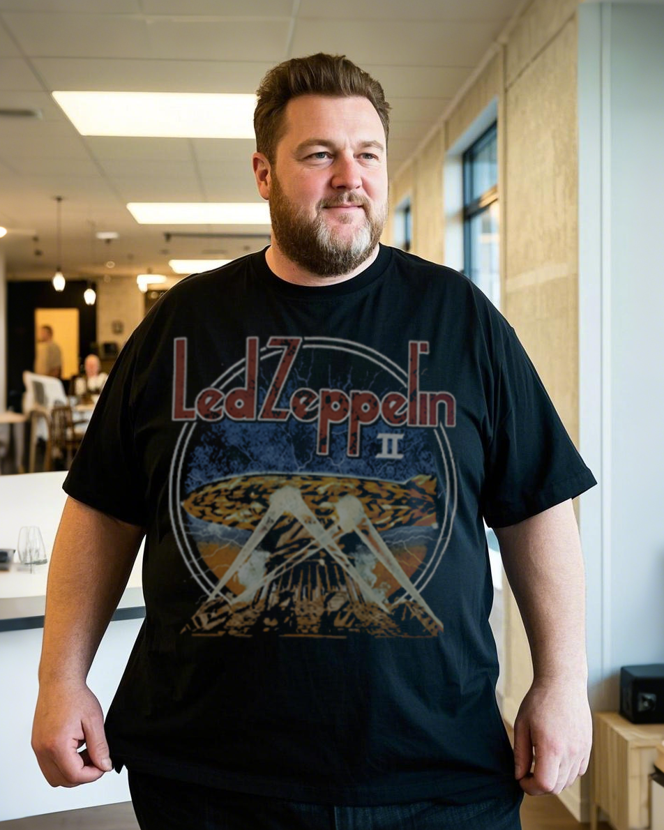 Plus Size Cotton T-Shirt  Summer Casual Short Sleeve Printed Tee (100% Breathable Cotton)