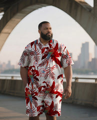 Men's Breezy Aloha Coastal Athletic Shorts Outfit