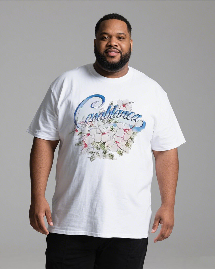 Breathable Plus Size T-Shirt - Flowy Loose Fit Cotton Top with Trendy Prints for Summer