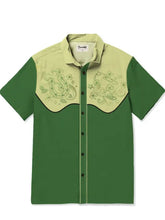 Load image into Gallery viewer, Men&#39;s Desert Clover Cowboy Printed Plus Size Short Sleeve Shirt