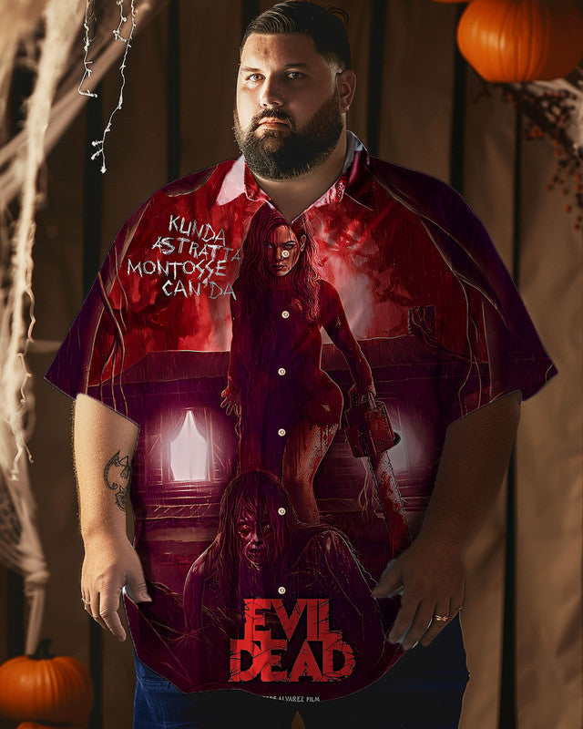 Halloween Killing Evil Horror Men Plus Size Short Sleeve Shirt