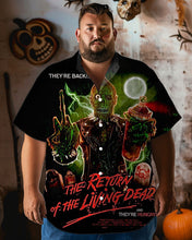 Load image into Gallery viewer, Halloween Scary Return Skull Horror Men Plus Size Short Sleeve Shirt