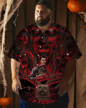 Load image into Gallery viewer, Halloween Scary Evil Rise Men Plus Size Short Sleeve Shirt