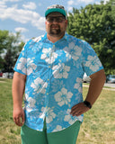 Hibiscus Classic Hawaiian Men Plus Size Short Sleeve Shirt