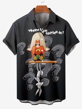 Load image into Gallery viewer, Men&#39;s Classic Yosemite Sam Print Plus Size Short Sleeve Shirt