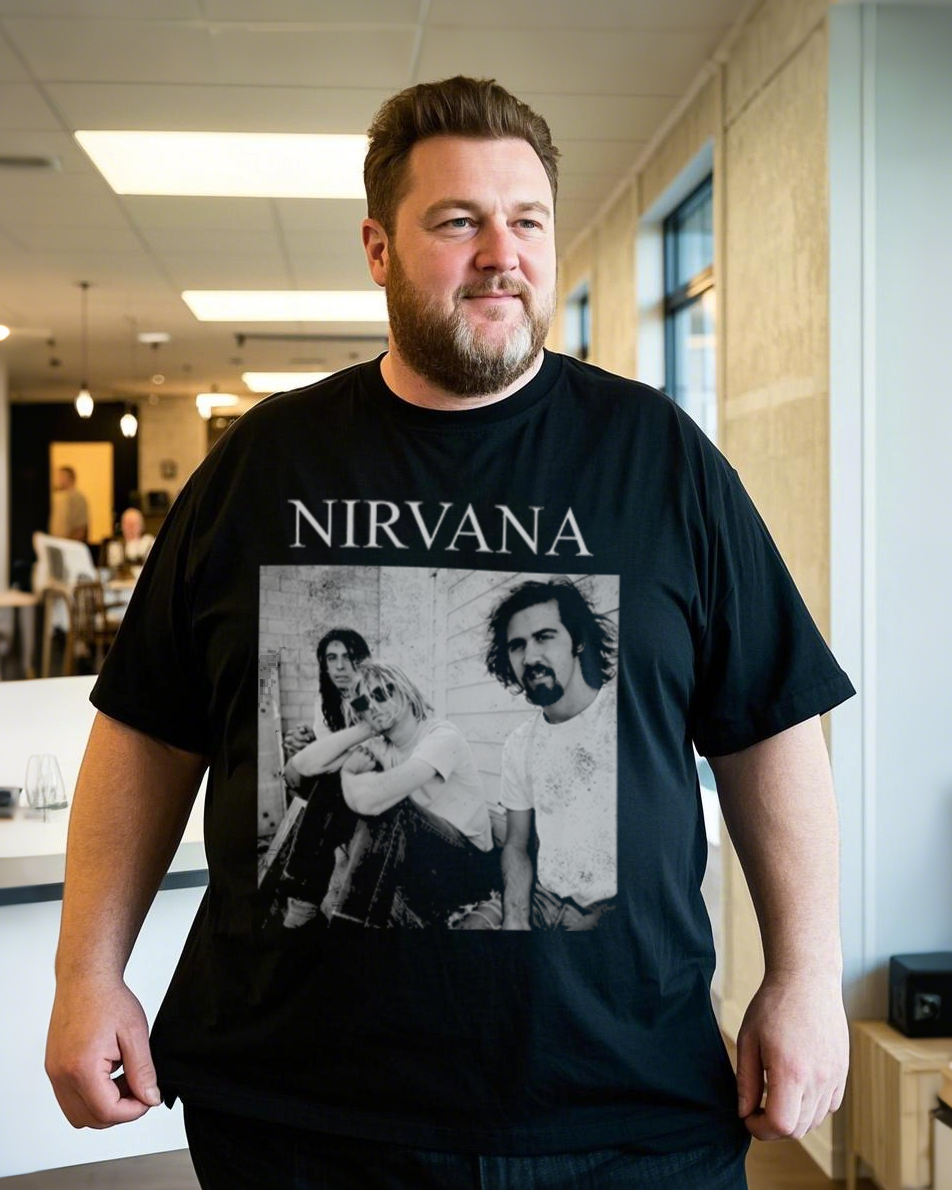 Plus-Size Men's Summer Casual Short-Sleeve Printed T-Shirt – Soft & Skin-Friendly