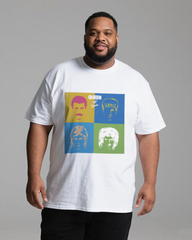 Plus-Size Men's Summer Casual Short-Sleeve Printed T-Shirt – Soft & Skin-Friendly