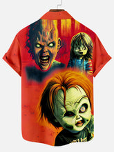 Load image into Gallery viewer, Halloween Horror Movie Character Print Men&#39;s Short Sleeve Shirt