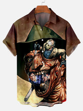 Load image into Gallery viewer, Halloween Horror Movie Character Monster Print Men&#39;s Short Sleeve Shirt