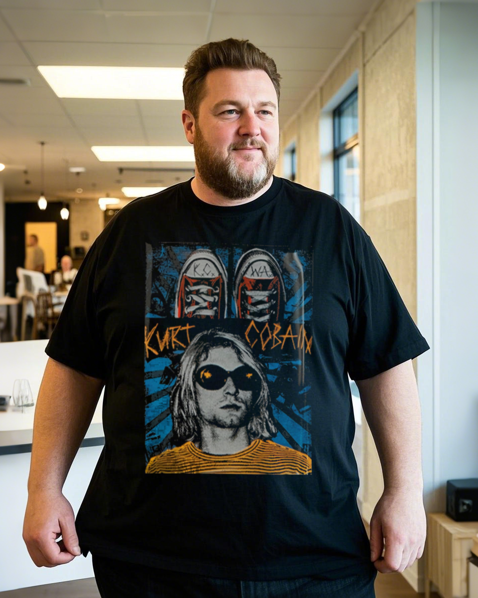 Plus-size Men's Summer Casual Short-Sleeve Printed T-Shirt – Fade-Resistant & Vibrant Designs