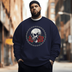 Funny Skeleton Men's Plus Size Sweatshirt