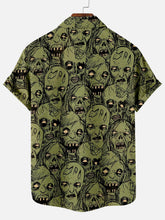 Load image into Gallery viewer, Halloween Zombie Pattern Men&#39;s Short Sleeve Shirt