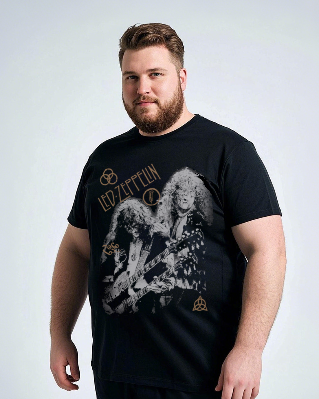 Plus Size Cotton T-Shirt  Summer Casual Short Sleeve Printed Tee