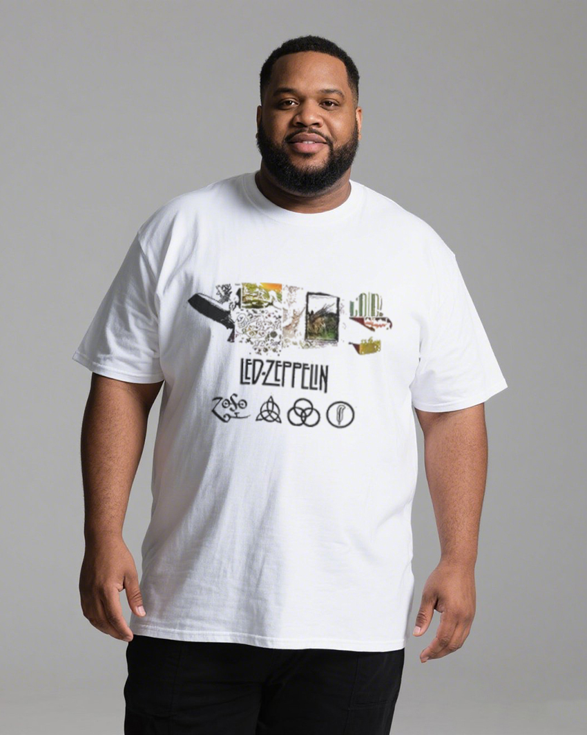 Men's Short Sleeve T-Shirt - Summer Loose Fit Heavyweight Cotton Tee