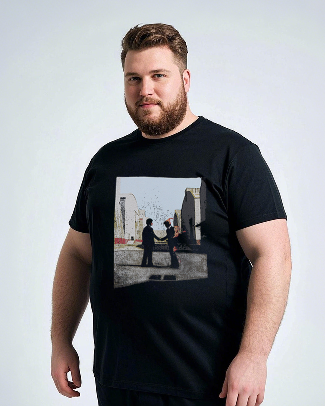 Men's Black Cotton T-Shirt – Relaxed Fit, Regular Sleeve, Summer Basic Tee