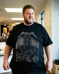 Plus Size Cotton T-Shirt  Summer Casual Short Sleeve Printed Tee