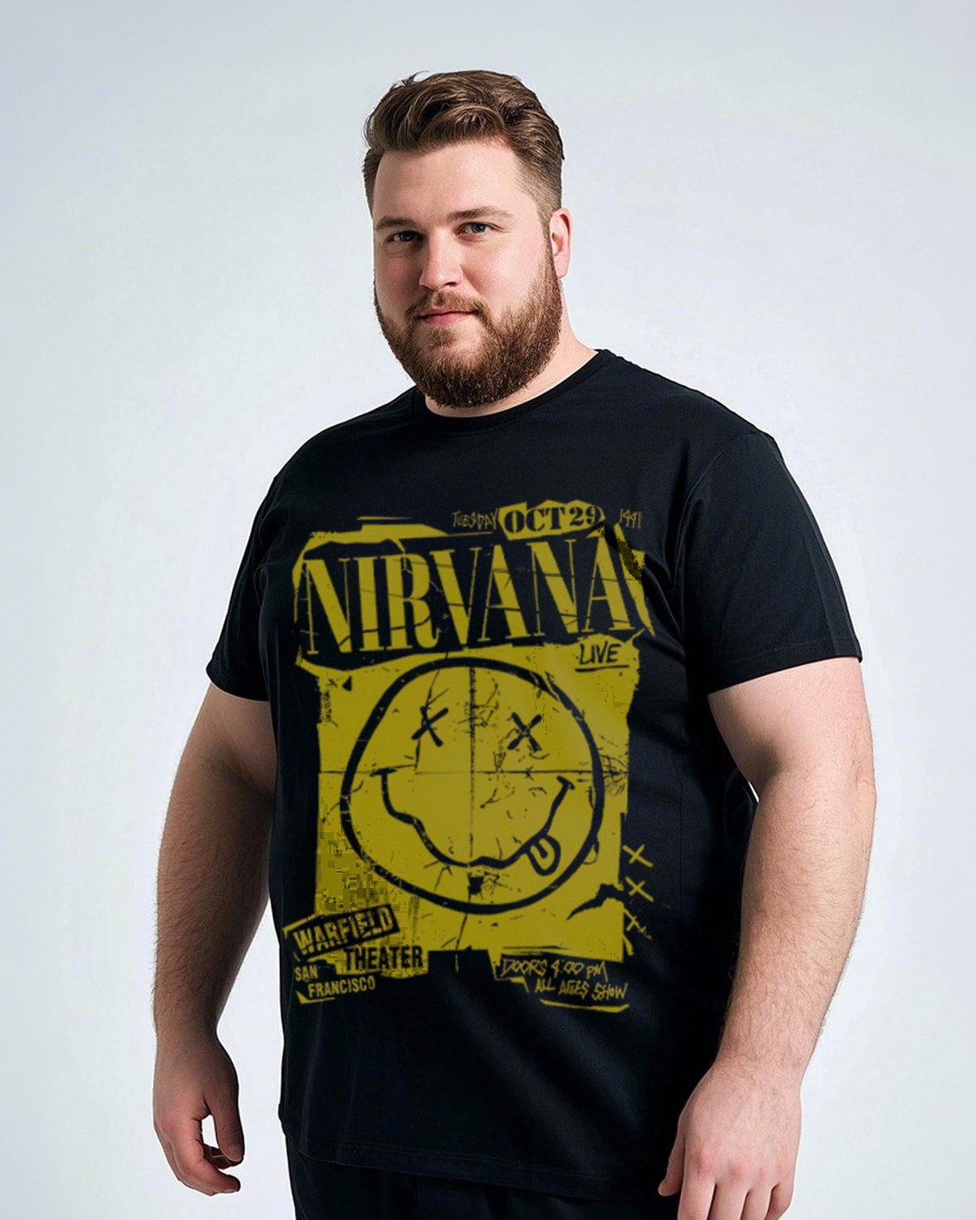 Men's Oversized Black Cotton T-Shirt – Breathable Summer Essential Tee