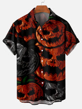 Load image into Gallery viewer, Halloween Pumpkin Pattern Men&#39;s Short Sleeve Shirt