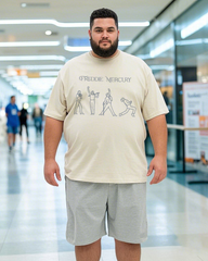 Plus Size Cotton T-Shirt  Summer Casual Short Sleeve Printed Tee (100% Breathable Cotton)