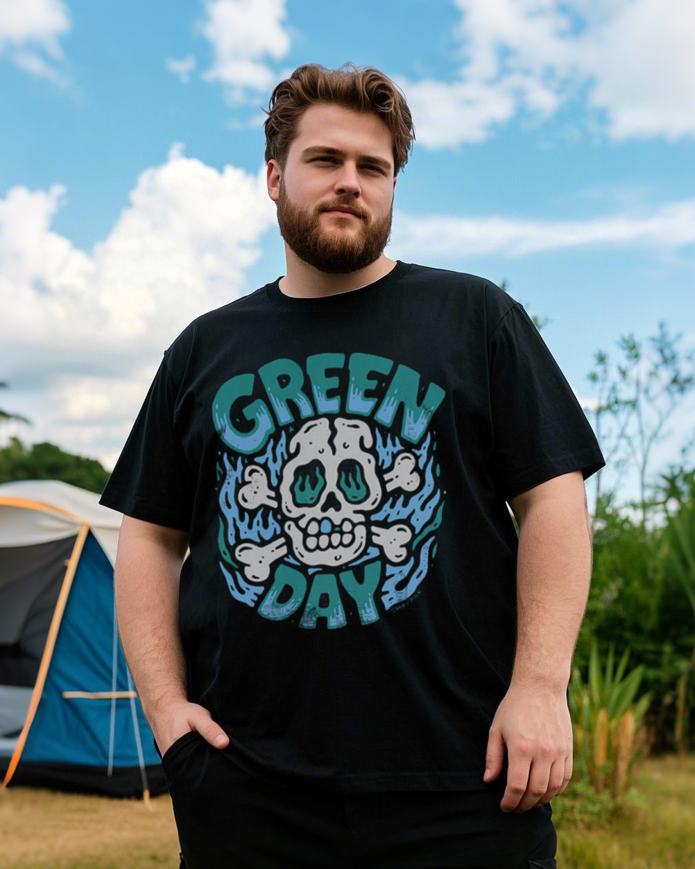 Men's Oversized Black Cotton T-Shirt – Breathable Summer Essential Tee