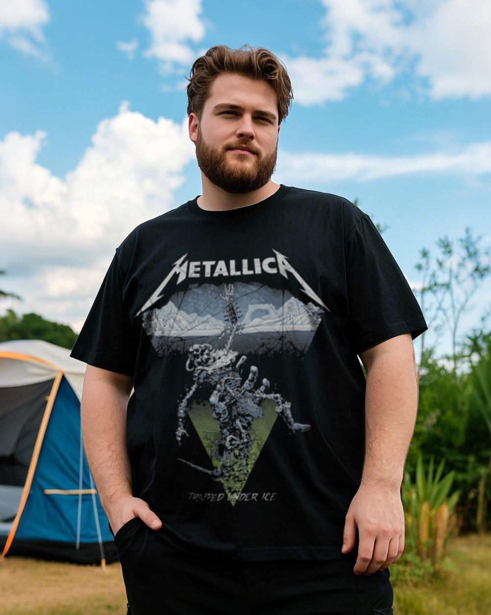 Plus Size Cotton T-Shirt  Summer Casual Short Sleeve Printed Tee (100% Breathable Cotton)