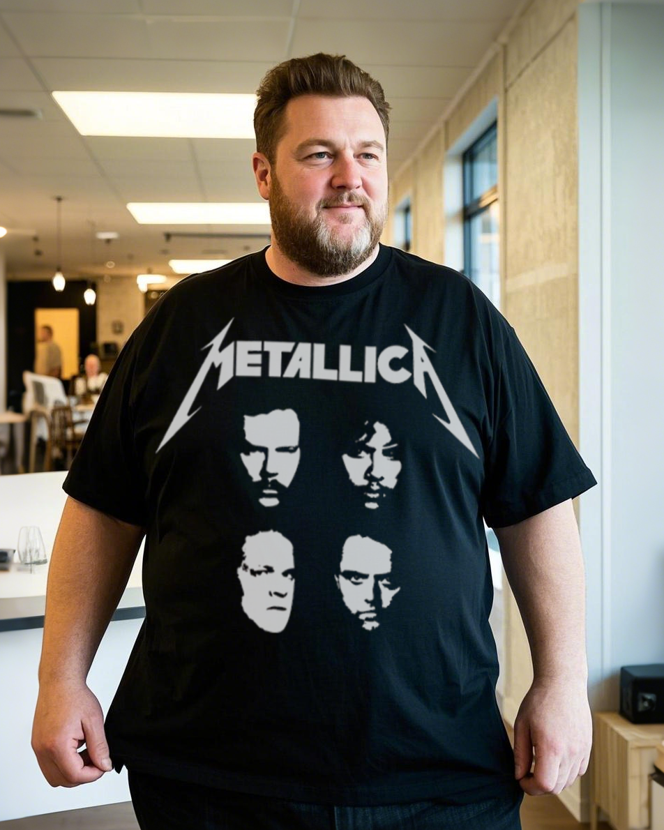 Men's Premium Cotton Embroidered Tee – Summer Casual Heavyweight Short-Sleeve T-Shirt