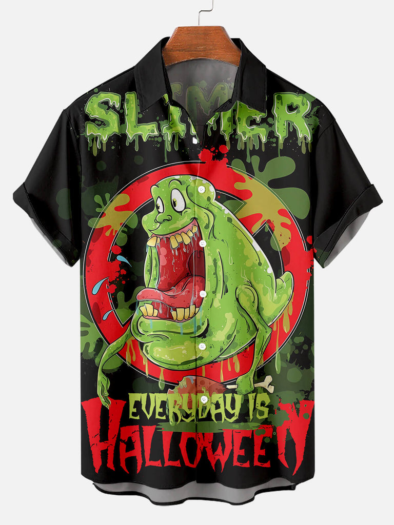 Halloween Movie Monster Graphic Men's Short Sleeve Shirt