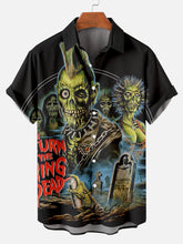 Load image into Gallery viewer, Halloween Horror Illustration Poster Print Men&#39;s Short Sleeve Shirt