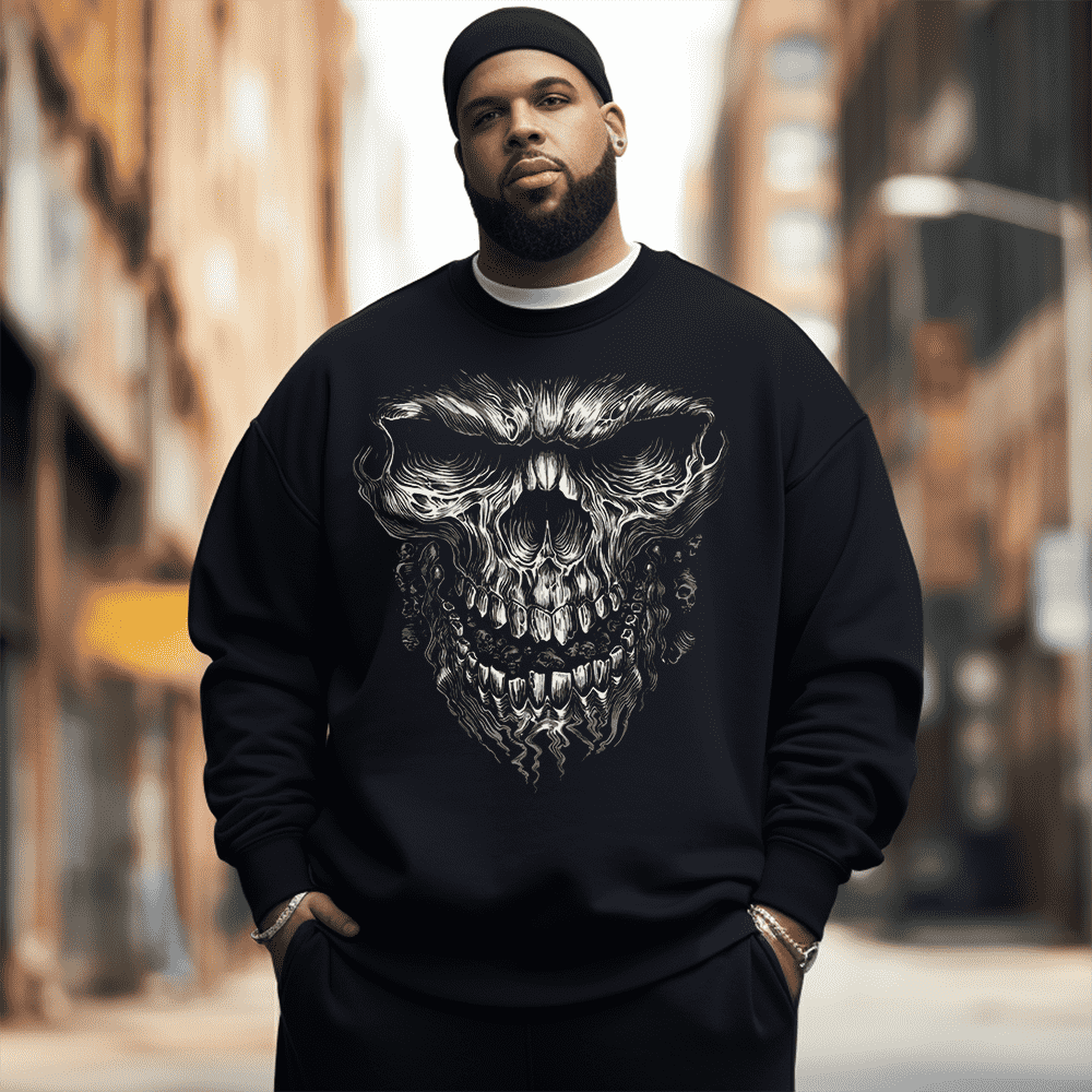 Skull  Men's Plus Size Sweatshirt