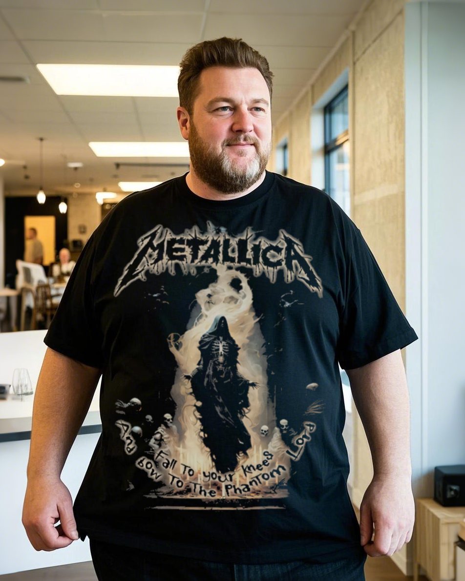 Men's Oversized Black Cotton T-Shirt – Breathable Summer Essential Tee