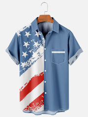 Flag Men's Classic Hawaiian Pocket Shirt