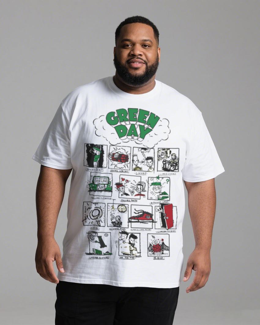 Plus Size Summer Casual Printed 100% Cotton T-Shirt