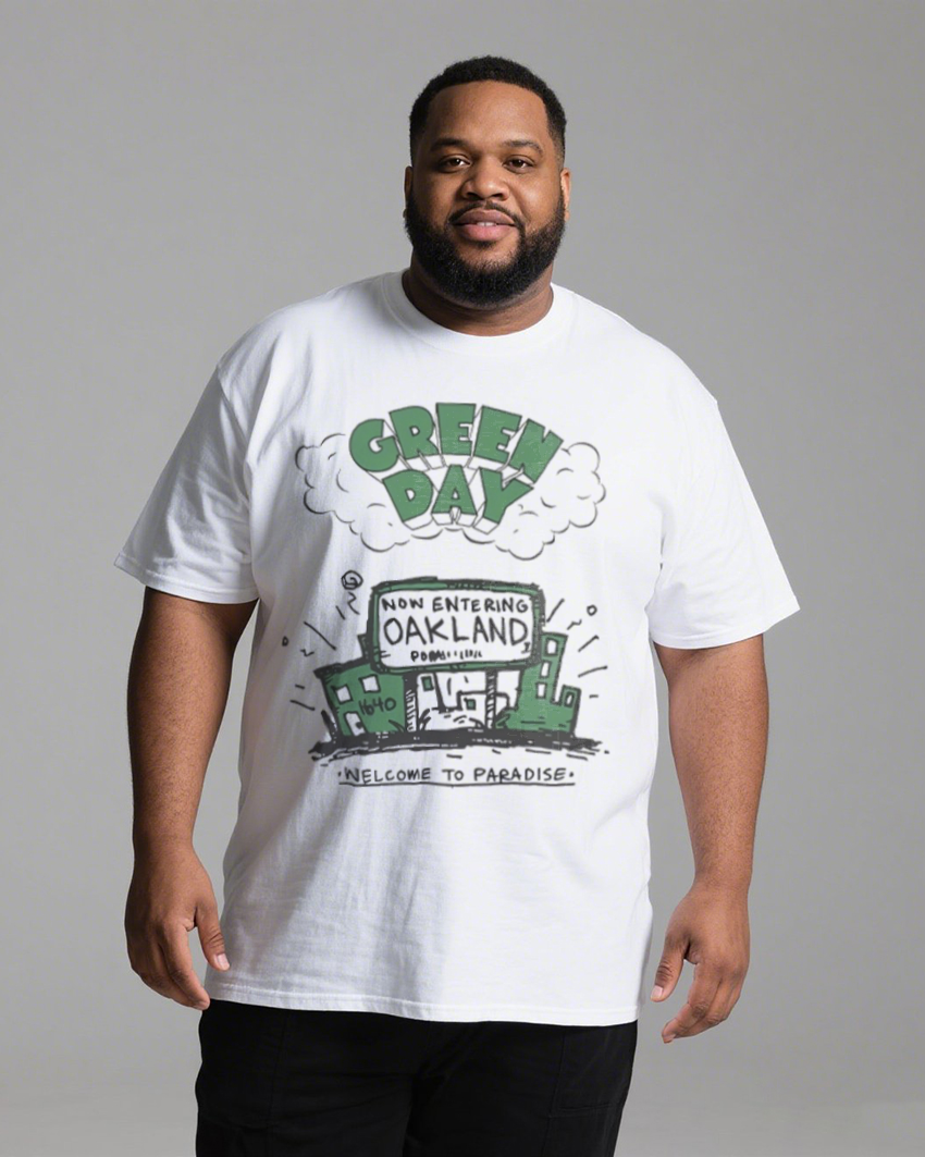 Men's Cotton Letter Print Short Sleeve T-Shirt (Spring/Summer)