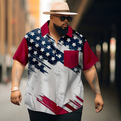 Flag Men's Classic Hawaiian Pocket Shirt