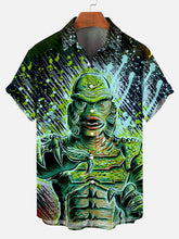 Load image into Gallery viewer, Halloween Horror Movie Character Monster Print Men&#39;s Short Sleeve Shirt