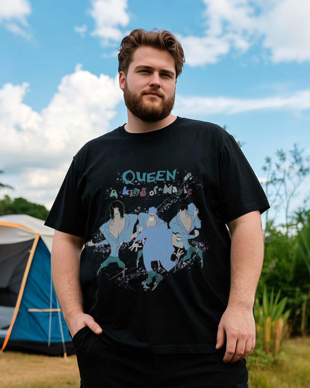 Men's Heavyweight Cotton Short Sleeve T-Shirt (Summer Loose Fit)