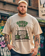 Plus Size Cotton T-Shirt  Summer Casual Short Sleeve Printed Tee (100% Breathable Cotton)