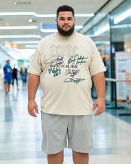 Plus Size Cotton T-Shirt  Summer Casual Short Sleeve Printed Tee