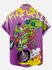 Car Anime Series printed  Plus Size Short Sleeve Shirt