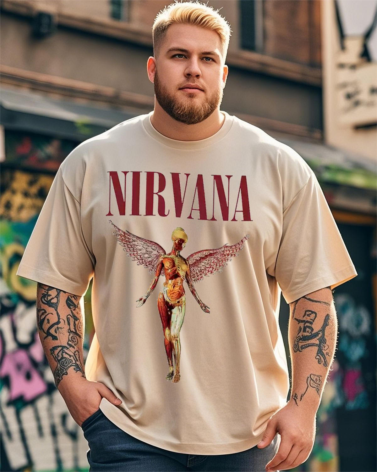 Men's Short Sleeve T-Shirt - Summer Loose Fit Heavyweight Cotton Tee