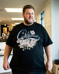 Men's Cotton Letter Print Short Sleeve T-Shirt (Spring/Summer)