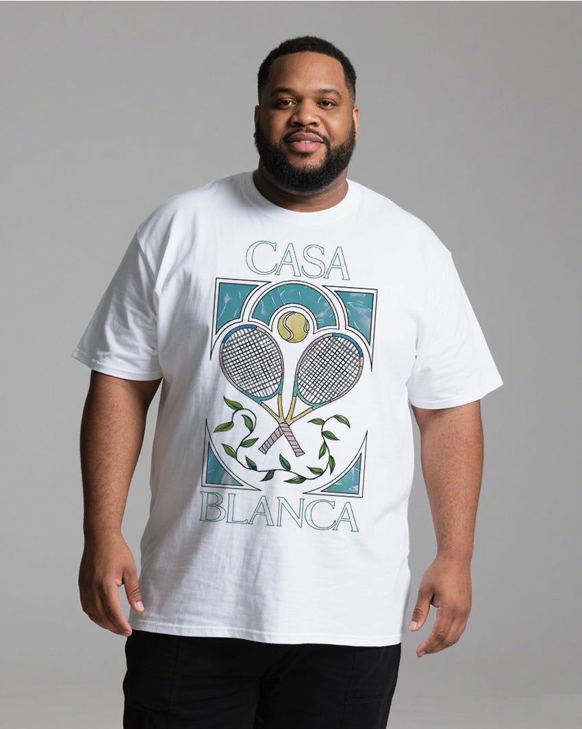 Men's Heavyweight Cotton Short Sleeve T-Shirt (Summer Loose Fit)