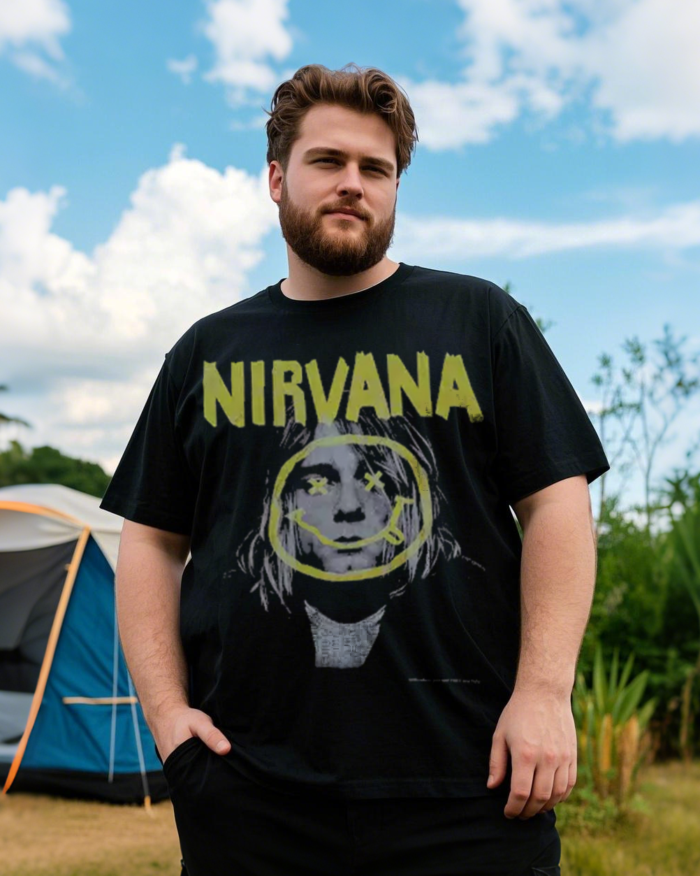 Plus Size men's Printed T-Shirt | 100% Cotton | Summer Casual Tee