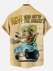 Car Anime Series printed  Plus Size Short Sleeve Shirt