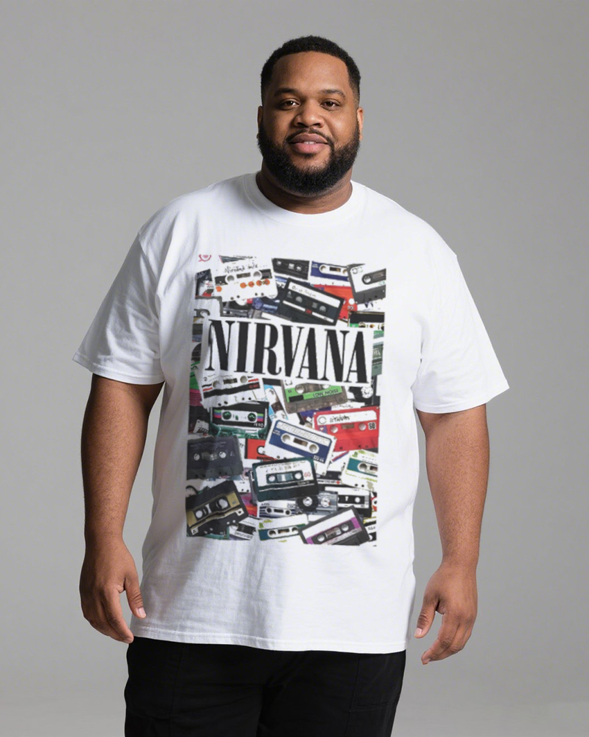 Plus Size men's Printed T-Shirt | 100% Cotton | Summer Casual Tee