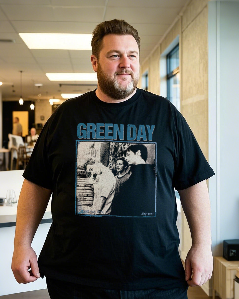 Men's Premium Cotton Embroidered Tee – Summer Casual Heavyweight Short-Sleeve T-Shirt