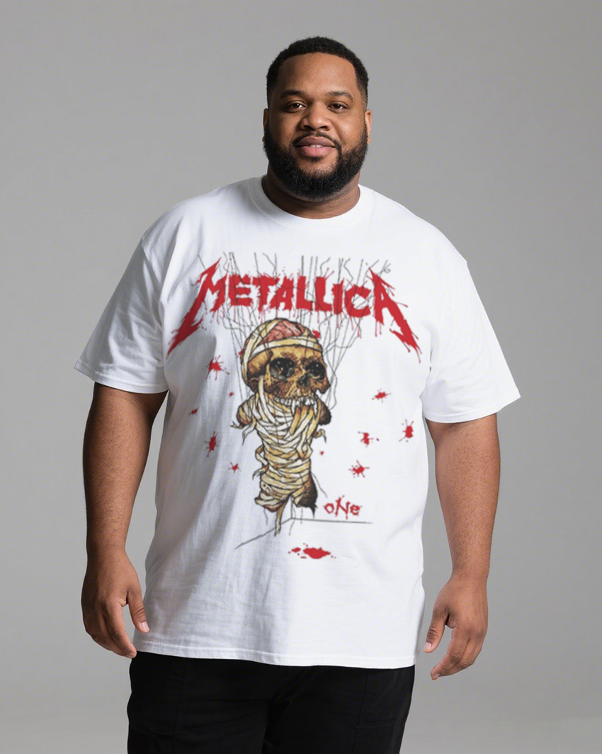 Men's White Cotton T-Shirt – Relaxed Fit, Regular Sleeve, Summer Basic Tee1