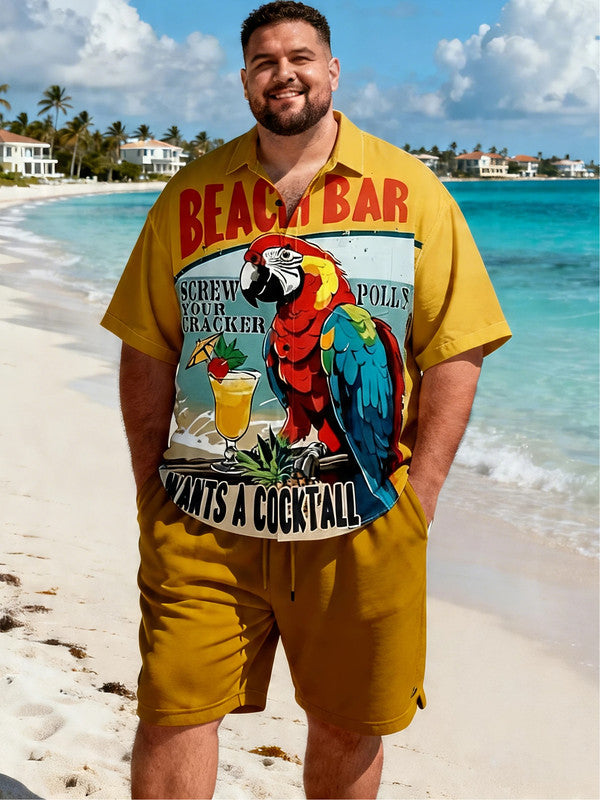 Husky Men's Sandy Beach Resort Short Sleeve Shirt with Pocket