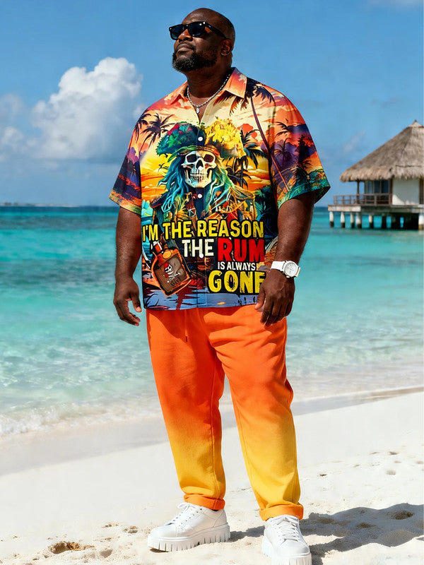 Male Full-Figure Island Hopper Short Sleeve Shirt with Pocket